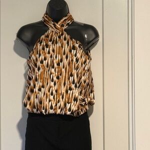 Express Stylish Multi Colored Halter Top